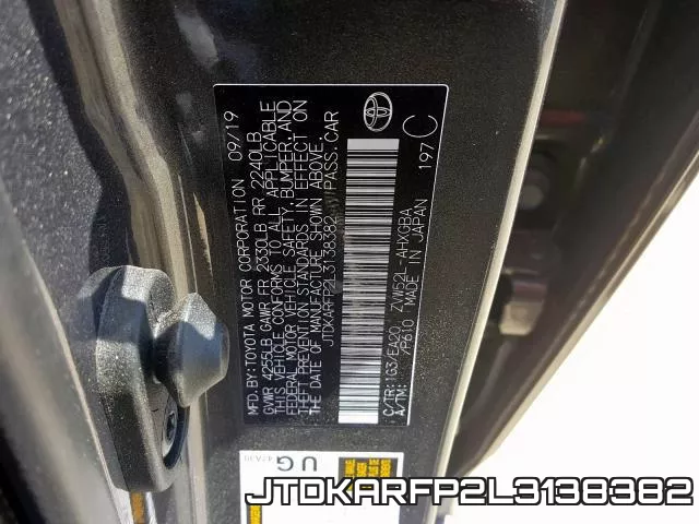 JTDKARFP2L3138382 фото 2