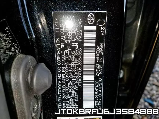 JTDKBRFU6J3584888 фото 2
