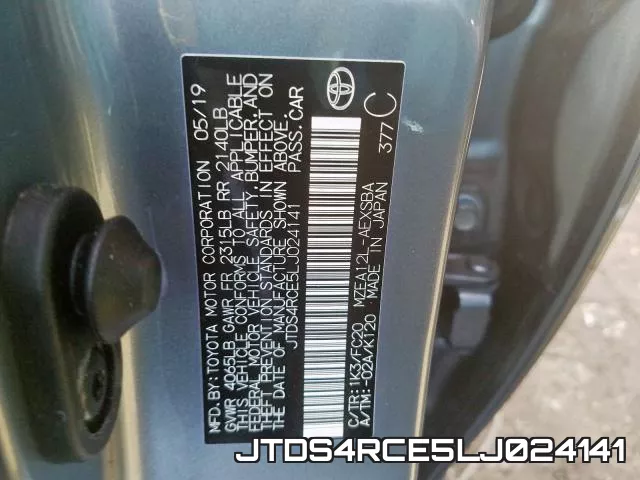 JTDS4RCE5LJ024141 фото 2