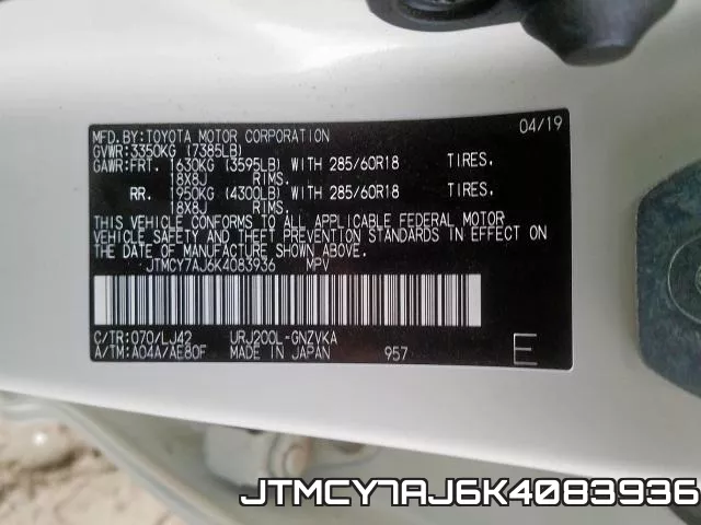 JTMCY7AJ6K4083936 фото 2