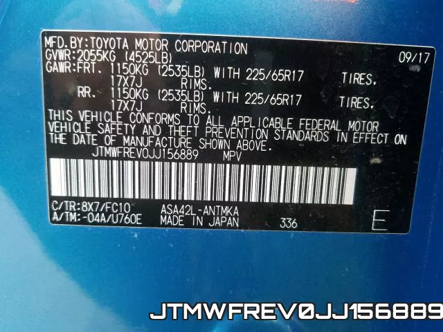 JTMWFREV0JJ156889 фото 2