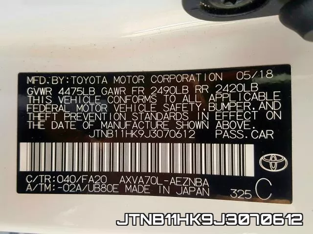 JTNB11HK9J3070612 фото 2