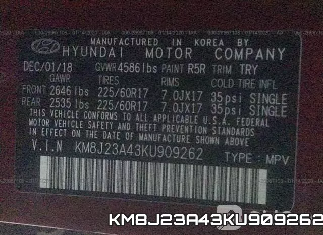 KM8J23A43KU909262 фото 10