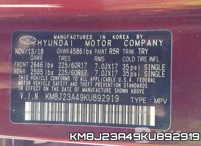 KM8J23A49KU892919 фото 10