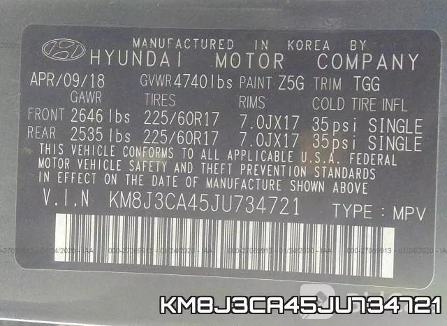 KM8J3CA45JU734721 фото 10