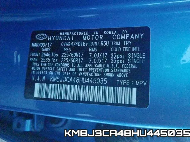 KM8J3CA48HU445035 фото 2