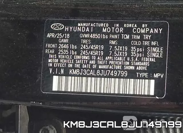 KM8J3CAL8JU749799 фото 10