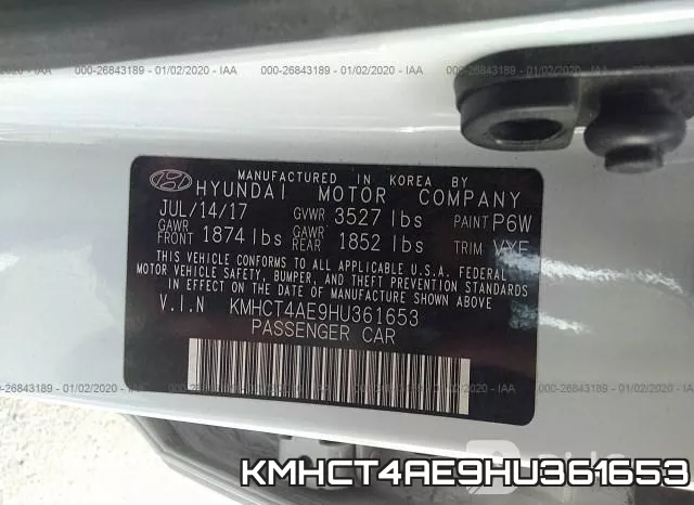 KMHCT4AE9HU361653 фото 10