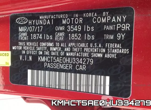 KMHCT5AE0HU334279 фото 10
