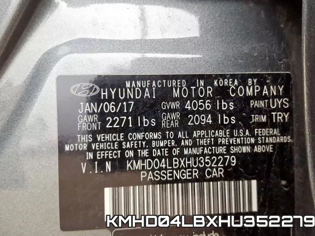 KMHD04LBXHU352279 фото 2