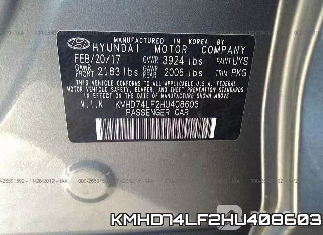 KMHD74LF2HU408603 фото 10