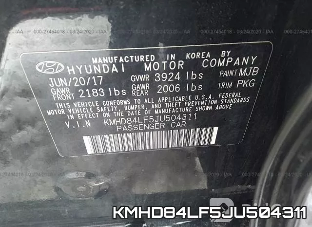 KMHD84LF5JU504311 фото 10