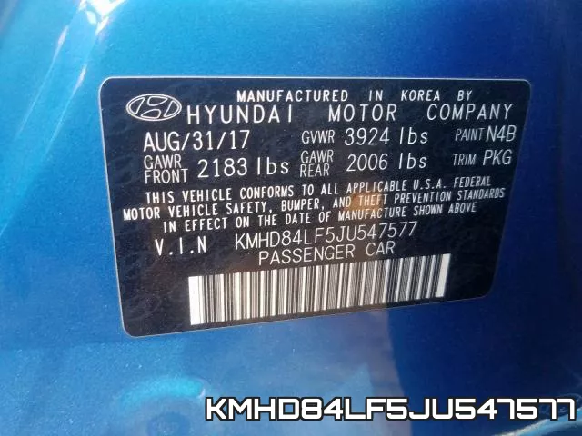 KMHD84LF5JU547577 фото 2
