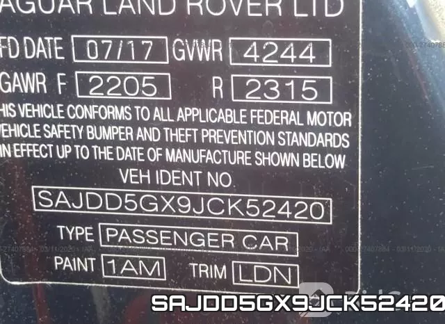 SAJDD5GX9JCK52420 фото 10