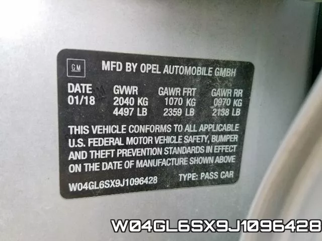 W04GL6SX9J1096428 фото 2