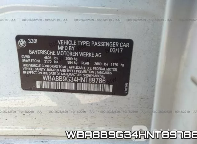 WBA8B9G34HNT89786 фото 10