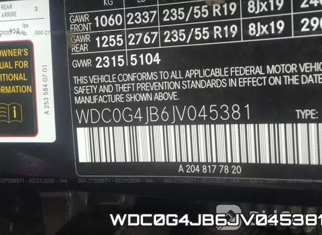 WDC0G4JB6JV045381 фото 10