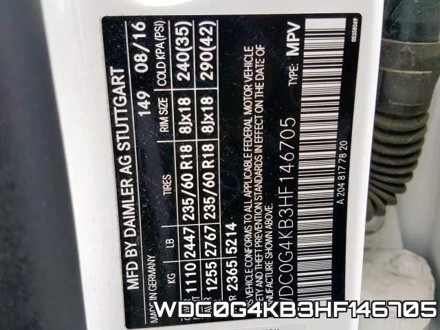 WDC0G4KB3HF146705 фото 2