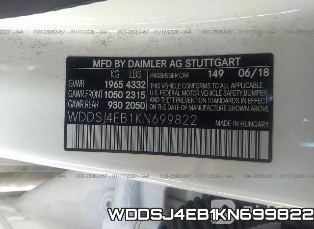 WDDSJ4EB1KN699822 фото 10