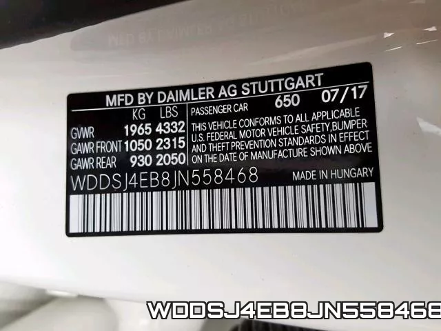 WDDSJ4EB8JN558468 фото 2