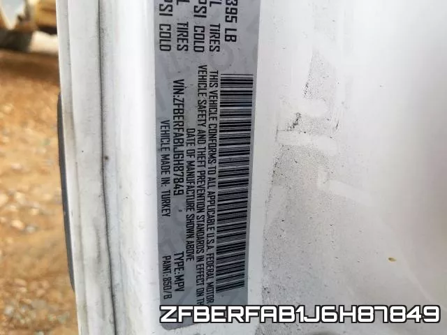 ZFBERFAB1J6H87849 фото 2
