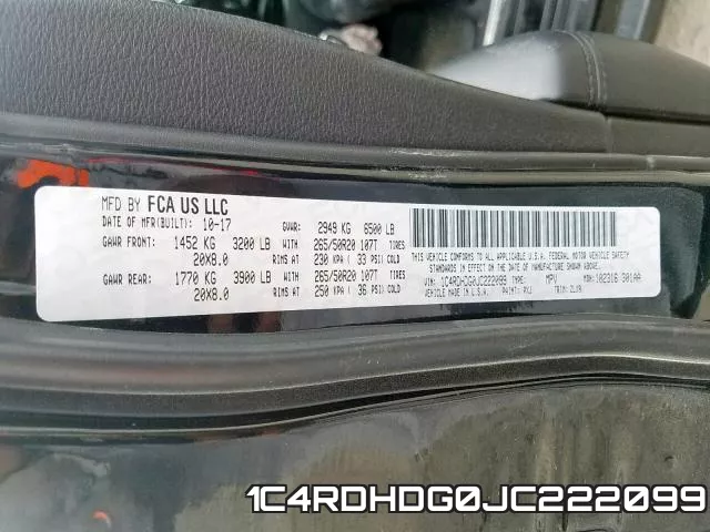 1C4RDHDG0JC222099 фото 2