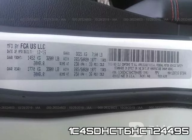 1C4SDHCT6HC724495 фото 10