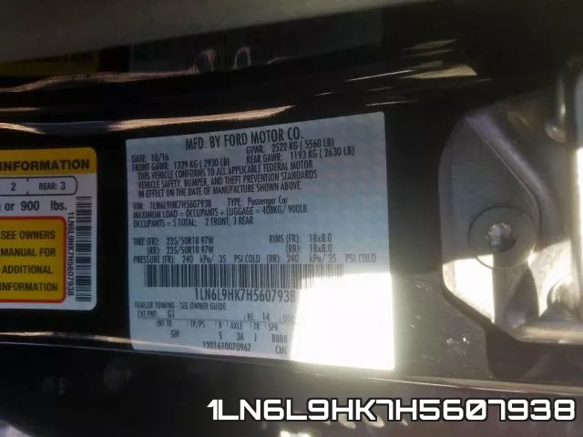 1LN6L9HK7H5607938 фото 2