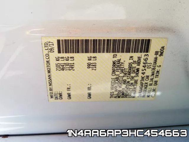 1N4AA6AP3HC454663 фото 2