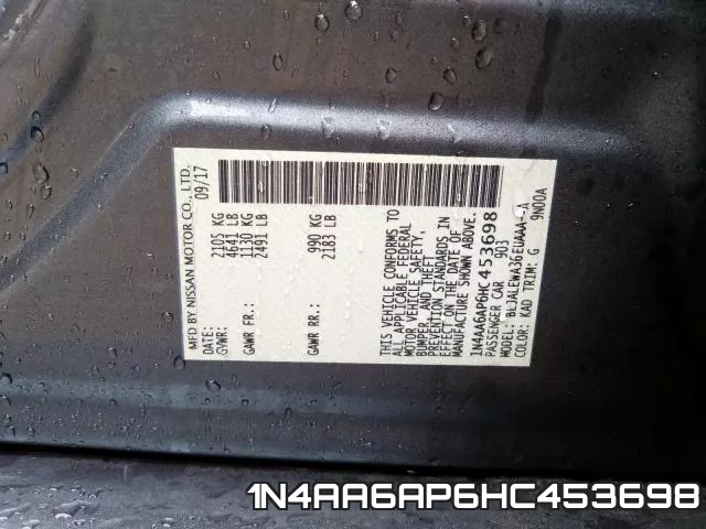 1N4AA6AP6HC453698 фото 2