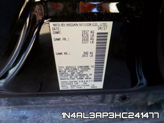 1N4AL3AP3HC241477 фото 2