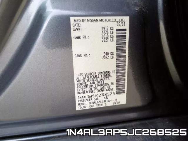 1N4AL3AP5JC268525 фото 2