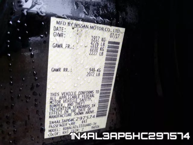 1N4AL3AP6HC297574 фото 2