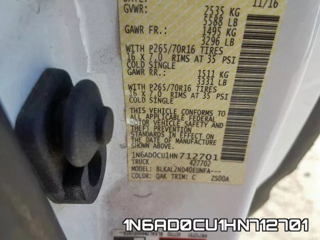 1N6AD0CU1HN712701 фото 2