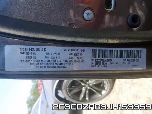 2C3CDZAG3JH153359 фото 2