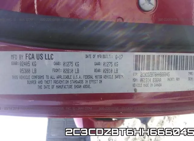 2C3CDZBT6HH666045 фото 10