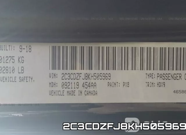 2C3CDZFJ8KH505969 фото 9