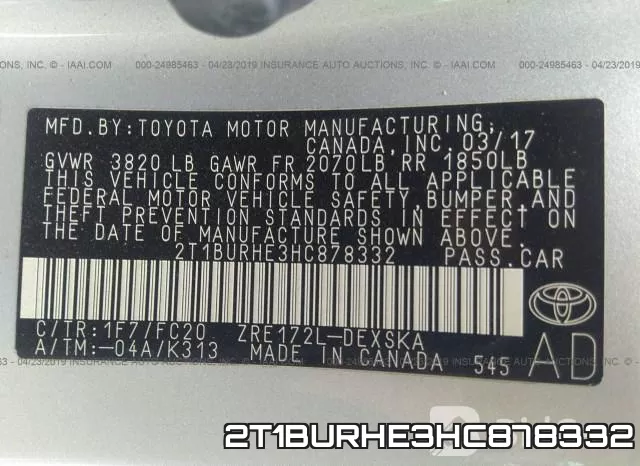 2T1BURHE3HC878332 фото 10