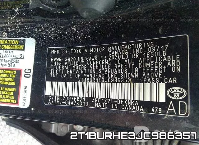 2T1BURHE3JC986357 фото 10