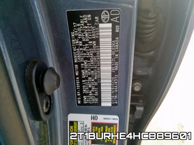 2T1BURHE4HC889601 фото 2