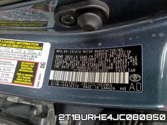 2T1BURHE4JC080850 фото 2