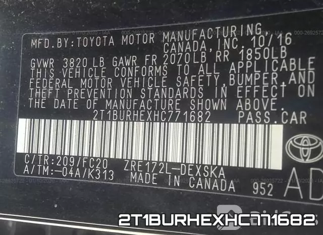 2T1BURHEXHC771682 фото 10