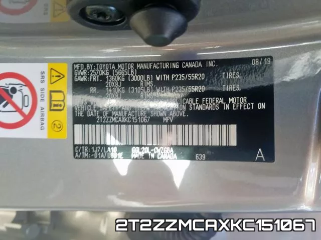 2T2ZZMCAXKC151067 фото 2