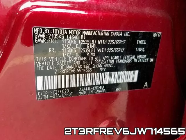 2T3RFREV6JW714565 фото 2
