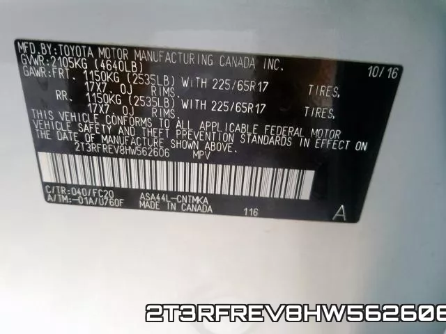 2T3RFREV8HW562606 фото 2