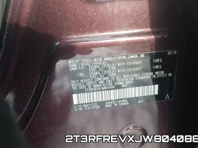 2T3RFREVXJW804088 фото 2