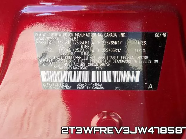 2T3WFREV3JW478587 фото 2