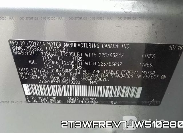 2T3WFREV7JW510280 фото 10