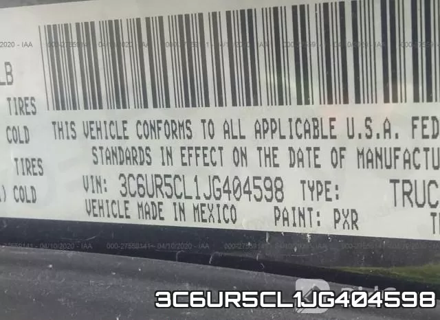 3C6UR5CL1JG404598 фото 10