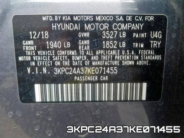 3KPC24A37KE071455 фото 2